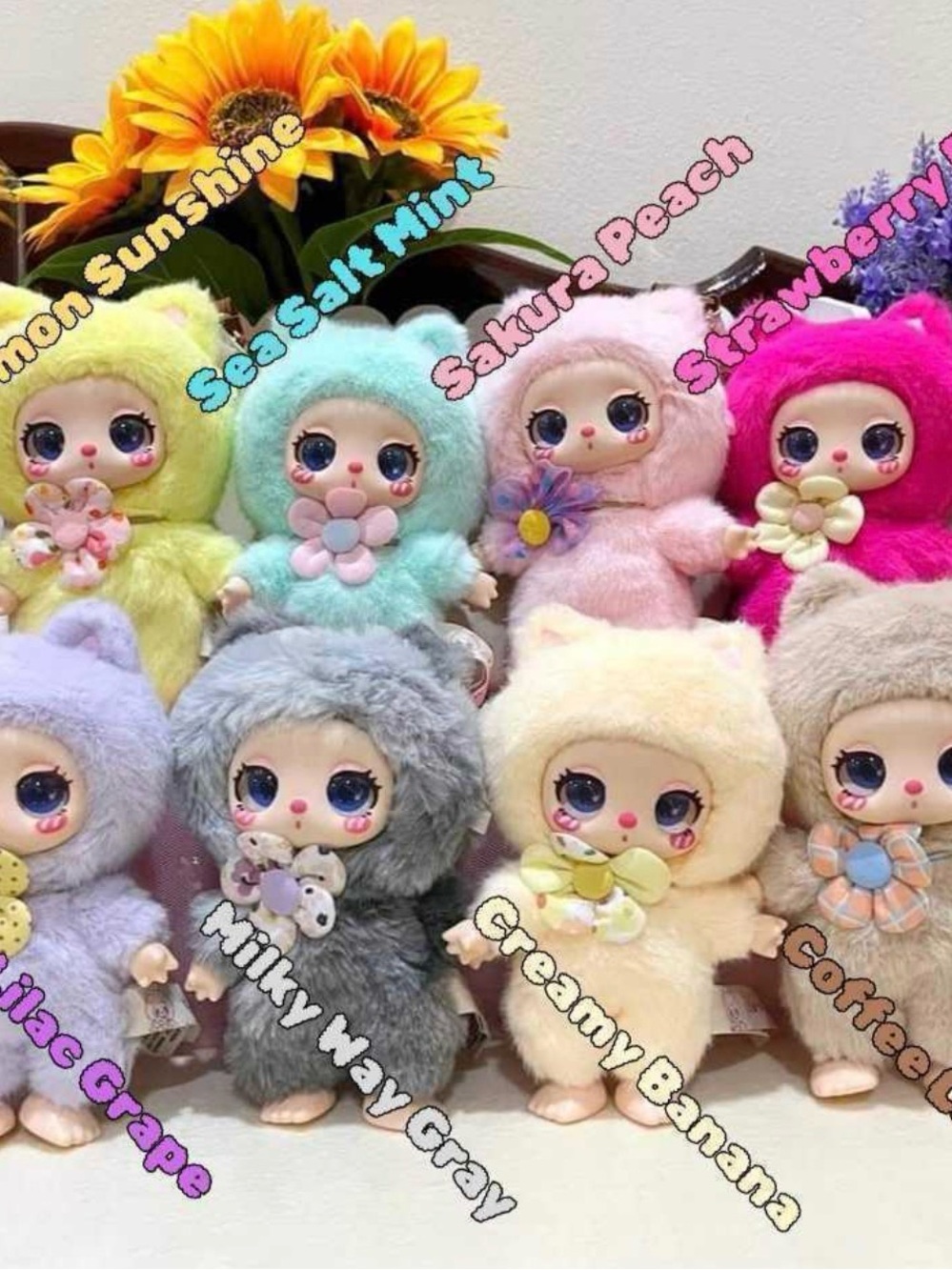 Liilas Lucky Cat Blind Box Kawaii Plush Full Case of 8 New Sealed